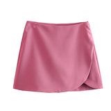 New Solid Color Fashion Style Short Style Four-Sided Bouncy Skirt