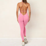 Zingj One-Piece Quick-Dry Tight Yoga Pants Breathable Women's Wrinkled Peach And Butt Gym Pants-Outfit