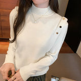 Sweater Women's Bottom Sweater Autumn And Winter New Fashionable And Fashionable Black Sweater With Warm And Slim