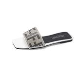 Zingj Women's Slippers With Square Head Of Water Drill Wear Large-Size Flat-Soled Women's Shoes Of 2023 Spring And Summer.