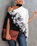 Zingj Wise Hot Summer Hanging Bat Sleeve Print Shirt