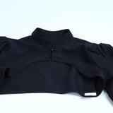 Autumn's New Fashionable Short-Sleeved Blouse Is Elegant And Slim, Tied With Horn Cuff