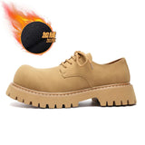 Zingj Top British Style Men's Platform Soft Leather Shoes Men's