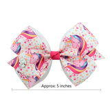 Pcs/Set JoJo Bows Jojo Siwa Rainbow Printed Ribbon Bows For Girls Hair Clips Boutique Hairpins Barrettes Kids Hair