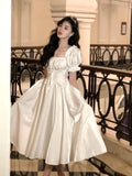 French Burgundy Evening Party Dress Women 2023 Summer Elegant Romantic Prom Vestidos Korean A-line Graduation