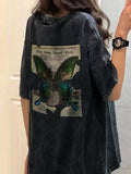 oversized t-shirt with butterfly