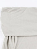 Solid Off Shoulder Slim Long Sleeve Knit-Outfit