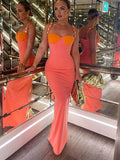 Elegant Strapless Sexy Bodycon Maxi Dress Women Sleeveless Backless Long Party Dress Slim Casual Party Dress