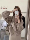 Hooded Sunscreen Coat Female Thin 2024 New Small Burst Casual Joker Short Blazer-Outfit