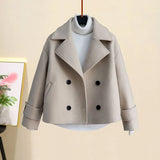 Zingj New Style Reduces Age 3 Sets Female Versatile Suit Windbreaker Coat Half High Collar Bottom Sweater Woolen Pants Tide-Outfit