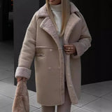 Winter New Fur Coat Collar Long Sleeves Plush