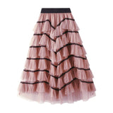 Solid Tulle Layered Maxi Skirt- Outfit
