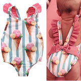 Girl One-Piece Swimsuit Suits Toddler Infant princess Girls Watermelon 3D Flower Swimwear Swimming Kids Holiday Beach