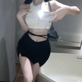 Summer Y2k Split Mini Skirt for Girls Harajuku Sexy Skirt Women Chic Fashion Slim