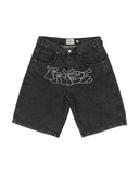 Shorts, Y2K Pants, Harajuku, Hip-Hop, Lucky Seven, Vintage Blue Baggy