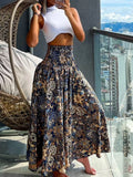 Zingj Hot Style Summer Fashion High Waist Show Thin Print Women's Skirt