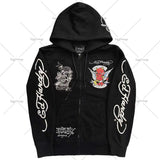 Zingj Popular Hip Hop Zipper Hoodies Men Y2K New Harajuku Vintage Sweatshirts Punk Rock Plus Size Loose Anime Hoodie Cardigan 211-1-Outfit