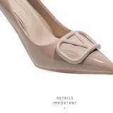 High-Heeled Women 2025 New Design Sense Of The French V Button-Pointed Temperament Skirt Does Not Grind