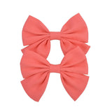 Lovely Baby Girls Print Flower Bohemian Style Bow BB Hair Clips Headwear Children Cute Cotton Hairpins Hair