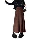 Zingj Actual Shot Shows The Thin Half Skirt, The New High Waist Knitted A Skirt In Autumn And Winter, The Big Pendulum Skirt, The Long Skirt With Large Pleated