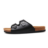 & Women Cork Sandals Fashion 2021 Casual Summer Slides Beach Gladiator Buckle Two Straps Shoe Flat Slippers