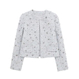 New Series Of Beads Decorated With Round Collar Fashion Jacket