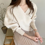 Zingj Autumn And Winter Korean Version Of Personality, Foreign Style, Fashion, Pure Color, Cross Bat Sleeves, Sweaters And Women's
