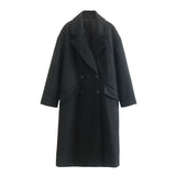 And Winter New Casual Loose Double-Breasted Coat