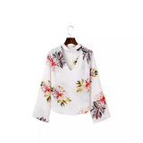 New Spring 2024 Style Neck V-Collar Printed Seersucker