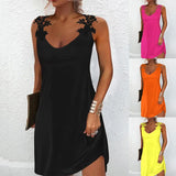 Zingj Women's Dress Lace Splicing Casual Dress LZS4904DA1