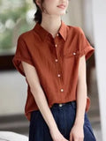 Commuting Short-Sleeved Shirt For Women In The Summer Of 2025 New Casual Relaxation Texture Shirt Design
