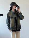 Autumn Streetwear Fashion Vintage Coats Cowboy Casual Women Zipper Jackets New All Match Y2k Aesthetic