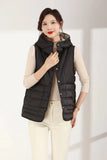 Autumn And Winter New Style Down Jacket Vest Female Short Money Double-Sided Wear Light Hooded Casual Warm Coat Tide Horse Clip-Outfit