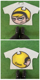 Version Simple Minority Design Cartoon Long Printed Cotton T-Shirt Men's Hip-Hop Harajuku Y2k Loose Couple