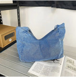 Large Washed Denim Crossbody BagOutfit