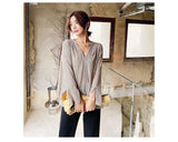 Summer Chiffon Blouse Shirts Hot Sales Temperament Lady V Neck Elegant Office Women Printed Cute Tops