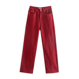 New Spring Style Is High-Waisted And Thin, Loose Straight Trousers, Casual Wide-Leg Pants