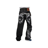 Year's Hot Gothic Y2K Men's Jeans Hip-Hop Loose Punk Style Harajuku