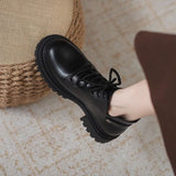 Zingj Ankle Boots Female 2024 New Autumn Winter Small Height Thick Bottom British Wind With Round Martin