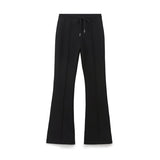 Women's Sports Style Suture Decoration Tight Waist Double-Sided Trumpet Trousers Zippered Sweater