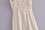 New Streetwear Chic Floral Printed Sling Midi Dress Women Fashion Casual Style Ruffles V-neck Chiffon Dresses