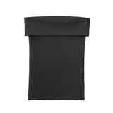 New Zipper Decoration Stretch Slimming One-Word Collar Jacket