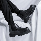 Zingj Men's Shoes Versatile Casual British Style High Chelsea Boots Men's Wear Cool And Simple Ankle Boots