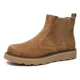 Zingj Boots Men's Mid Top Autumn / Winter British Vintage Martens Go With Low Top Desert Yellow Boots