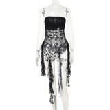 Summer 2024 New Vest Hot Girl Sexy Micro-Transparent Lace Spliced Top