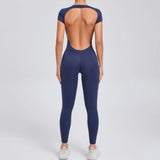 Zingj Fast Dry Yoga One Yoga Clothing Short Sleeves Back Hip Sports Fitness Clothing 89071-Outfit
