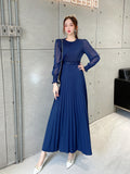 Zingj Net Color Elastic Waist Spliced