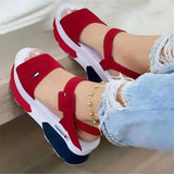 New Muffin Thick-Soled Sandals Women's Size 43 One-Word Buckle Fish Mouth Women's