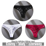 3PCS/Set Thongs Woman MeshTransparent G-String Women's Thong Comfortable Casual Female Low Waist Thong Intimate