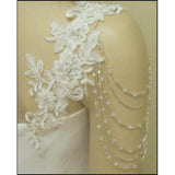 Removeable Wedding Dress Straps Wedding Jackets Lace Top Bridal Bolero Wraps Shawl Straps for Strapless